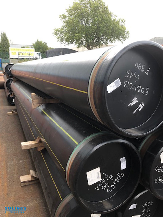 stalen buizen met een PE mantel coating