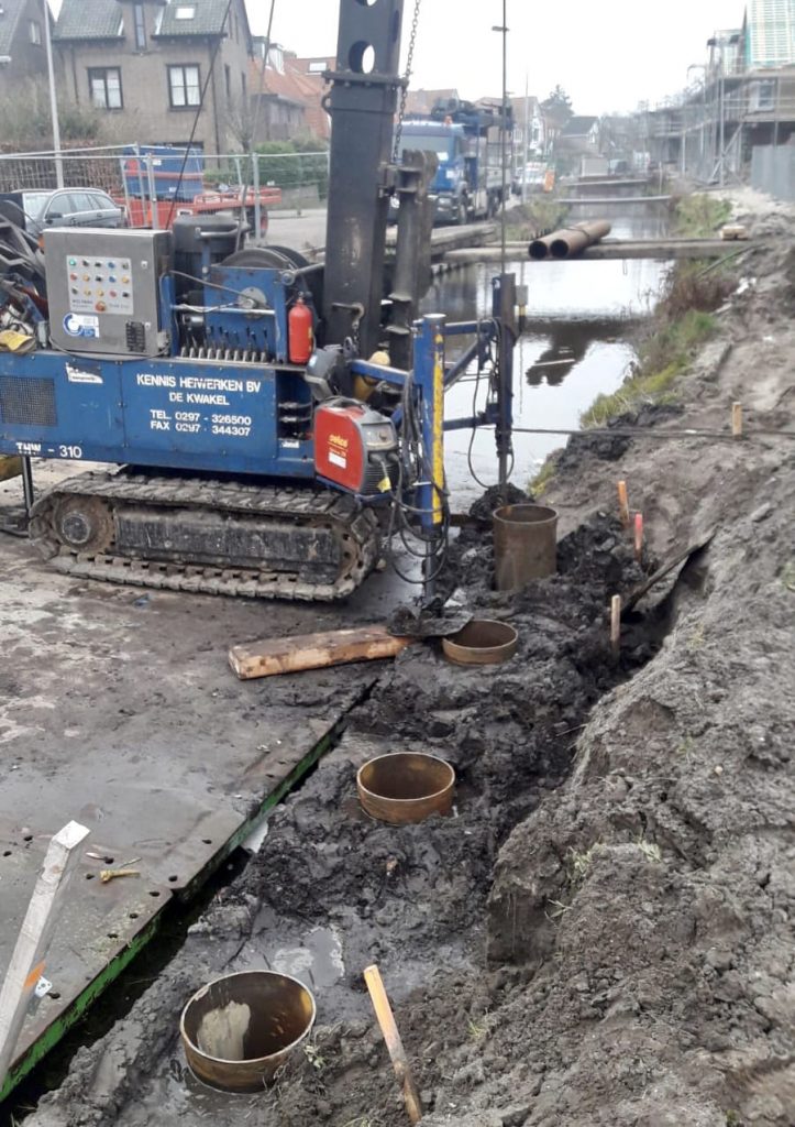 Stalen buizen voor woonwijk in Oegstgeest