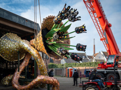 Stalen buizen voor een praalwagen