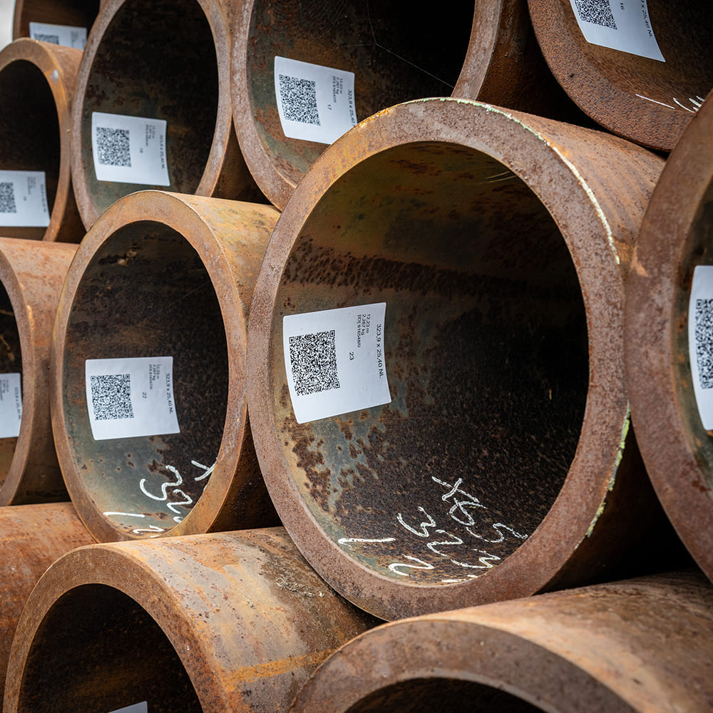 Detailfoto - Stalen buis Ø 323,9 x 25,40 millimeter