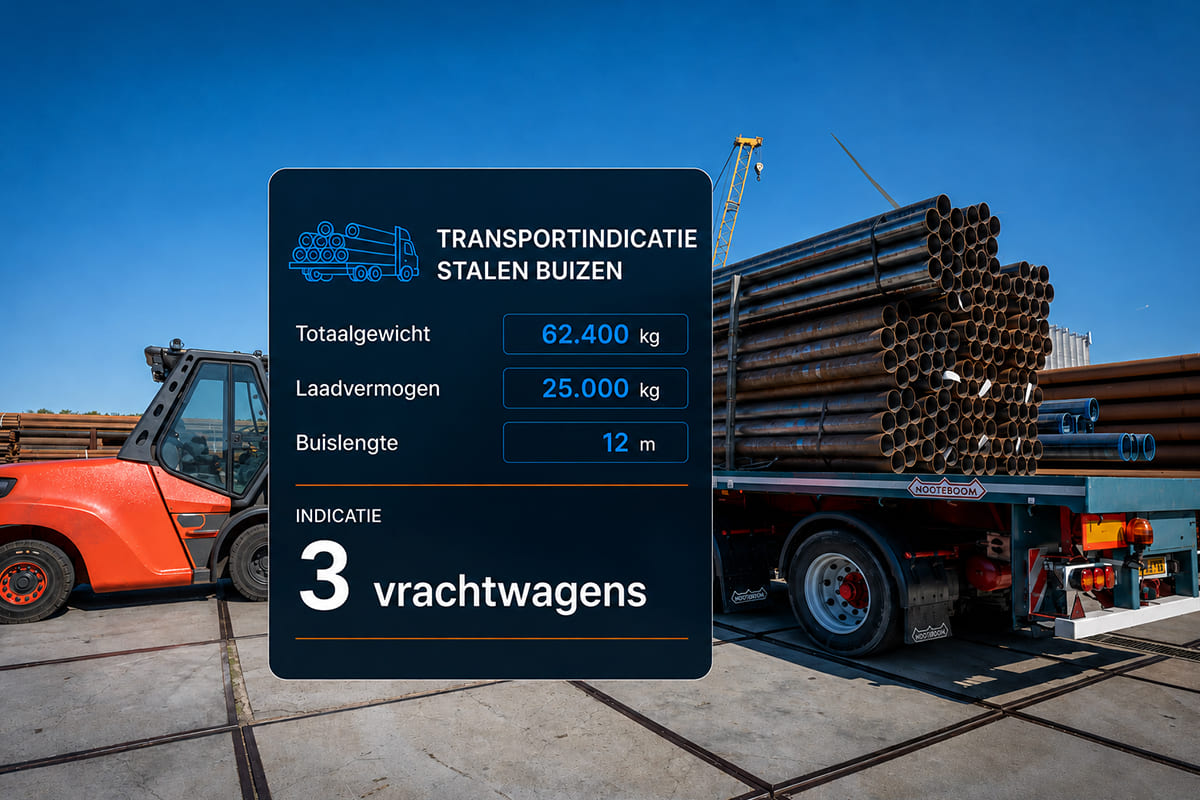 Calculator: Transportindicatie voor stalen buizen