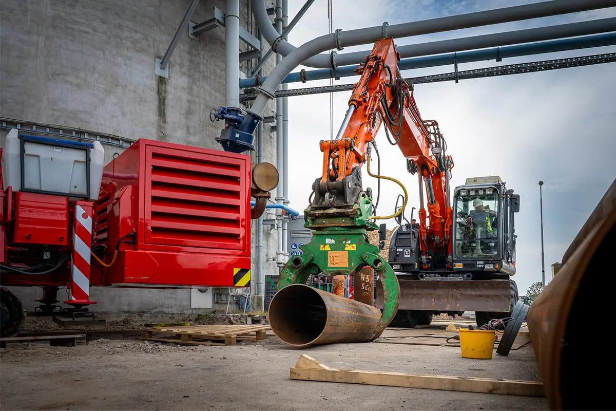 Stalen buizen voor een funderingsproject in Moerdijk
